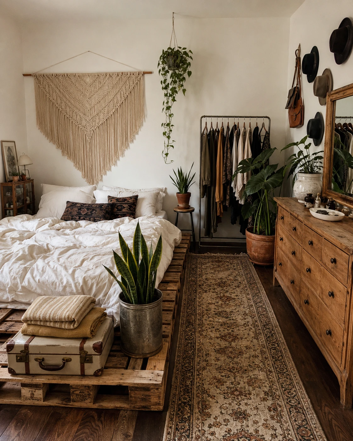 Macrame Wall Hanging Boho Traveler Bedroom